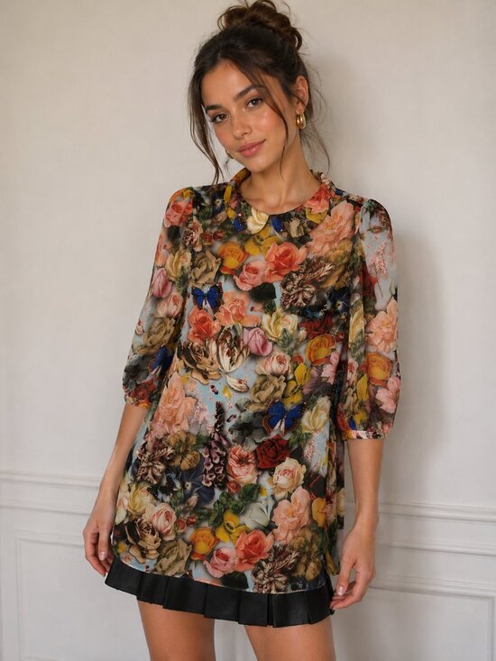 Ted Baker Dresses & Skirts - Ted Baker Floral Mini Dress | Romantic Cottagecore Garden Party Dress | Size 1